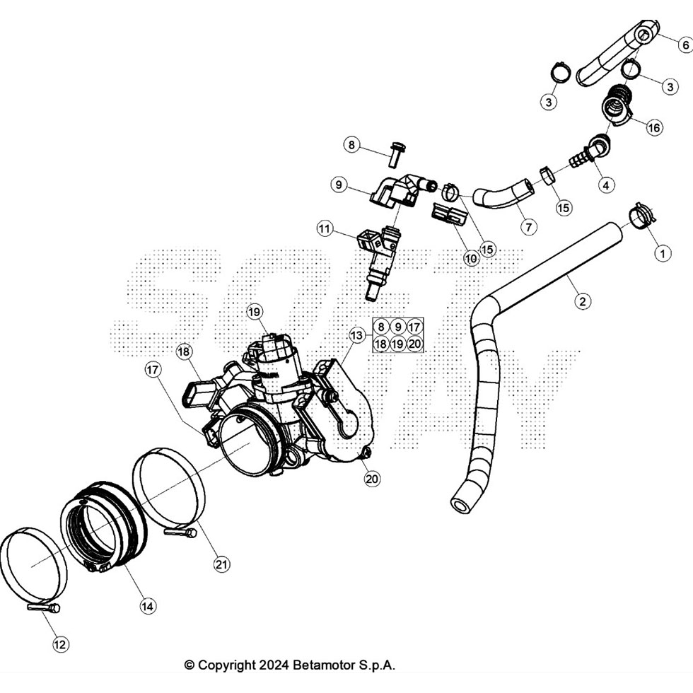 Beta RR300RC 23 Kraftstoffeinspritzung Ersatzteile Beta RR300RC 23 Kraftstoffeinspritzung Ersatzteile